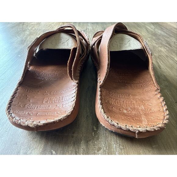Pikolinos Tarifa Slide Sandals Men 42 Brown Leather Slip On Comfort main image 5
